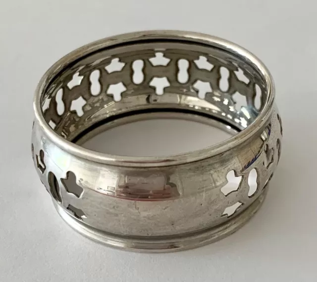 Lovely Vintage Birks Canada Sterling Silver Pierced Napkin Ring