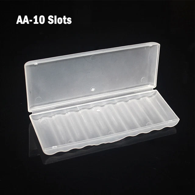 Scatola batteria portatile in plastica capacità 10 slot per batterie AA o AAA