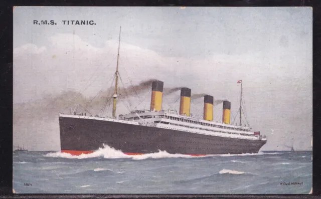 Rms Titanic White Star Line Postcard Color Art Pc