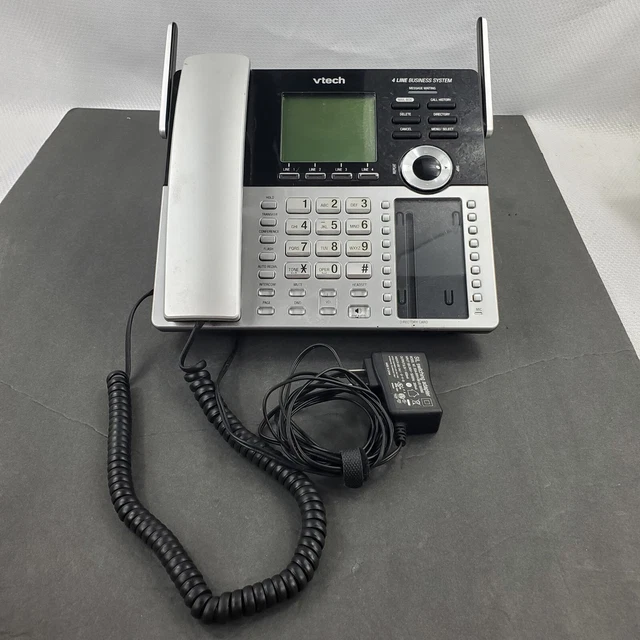 VTech CM18245 4-Line Business Desktop Phone Silver with AC Power Cord