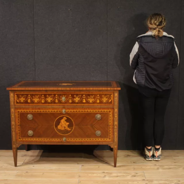 Kommode antik Stil Louis Seize Anrichte eingelegt Möbel 20 Jahrhundert 3
