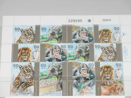 Israel 1992 Klb MS 1240-43 Animals in Zoo Fauna MNH