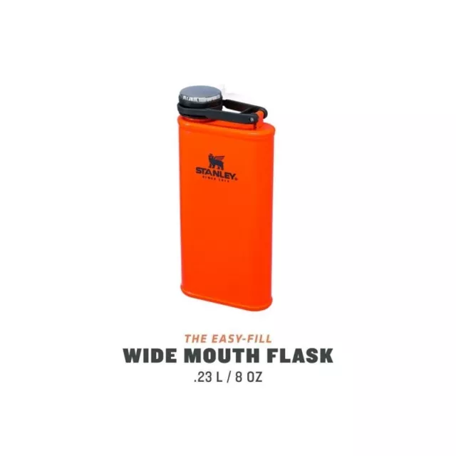 Stanley Classic Pocket Spirits Flask / Hip Flask Hunting Blaze Orange 0.23L/8oz