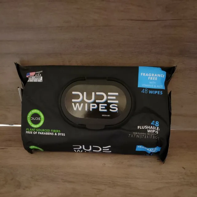 DUDE Wipes Flushable Wipes Dispenser, 48 Count Pack of 1