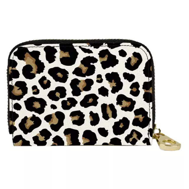 Cheetah Animal Print RFID Zippered Wallet Travel Zip Around Credit Card Holder