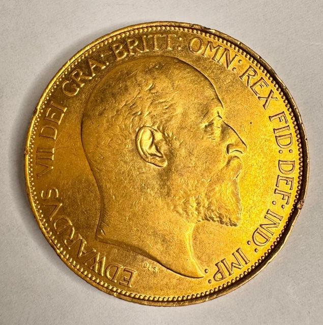 1902 Edward Vii Gold 5 Pound