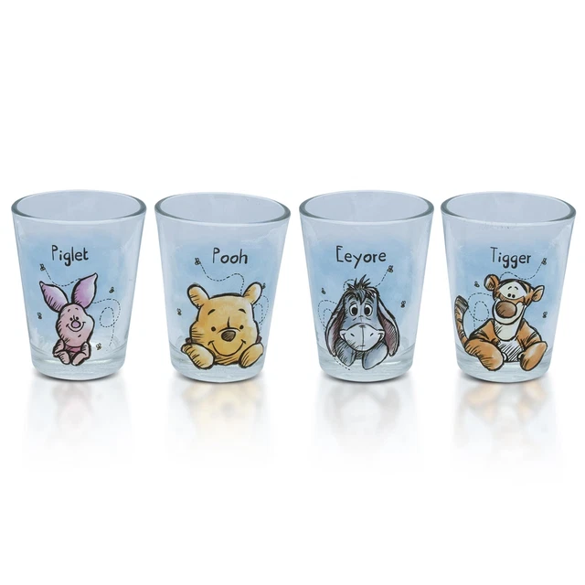 Disney Winnie The Pooh Character Portraits 2-Ounce Mini Shot Glasses | Set of 4 Disney Winnie The Pooh Character Portraits 2-Ounce Mini Shot Glasses | Set of 4