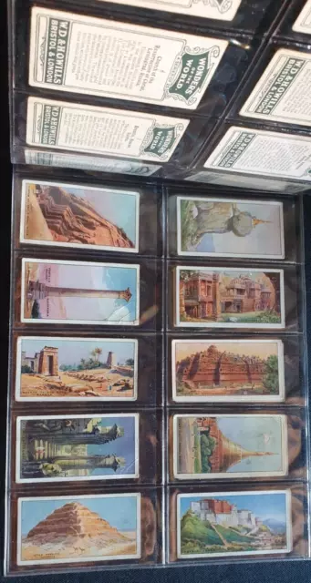 Cigarette Cards Complete Set Will's Wonders Of The World In Plastic Sleeves