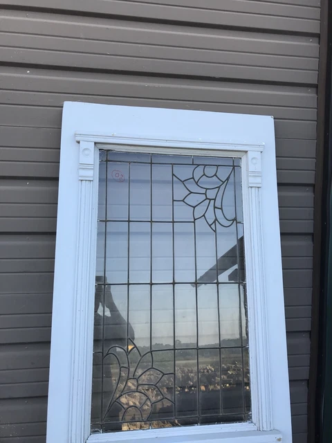 An 605 Antique Eastlake leaded glass entrance door 31.75 x 78.5 X1 3/8 2