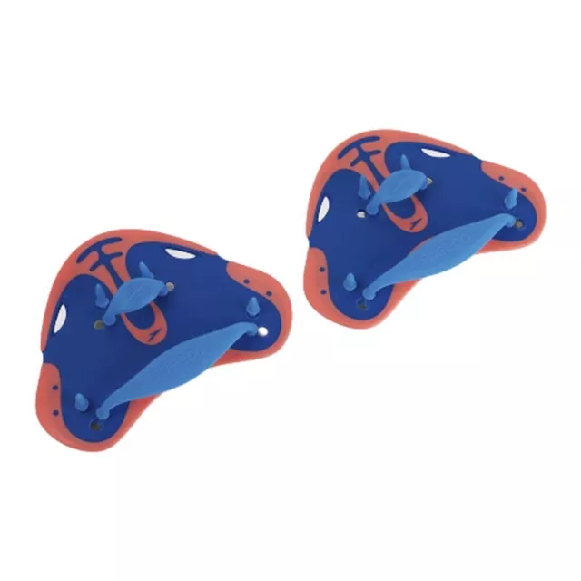 Speedo Biofuse Swimming Finger Paddles - Blue flame/Fluro Tangerine/Pool Blue