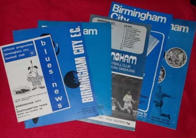 Birmingham City Football Programmes 1966-1972 League & Cup - Select Programme