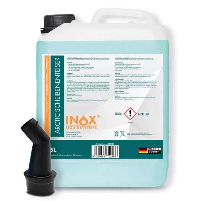 INOX® 5L Scheiben Enteiser Auto - Enteiserspray Scheibenenteiser Frostschutz