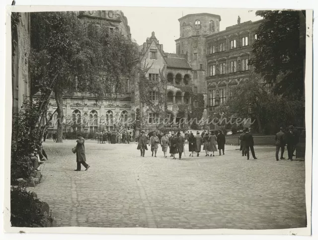 Heidelberg 1929 - Heidelberger Schlosshof - Altes Foto 1920er