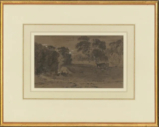 Framed Early 20th Century Pen and Ink Drawing - English Countryside