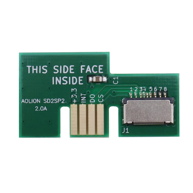 SHEAWA - Adattatore professionale per schede Micro SD per scheda TF per Game Cube SD2SP2 SDLoad SDL Adapter (nero