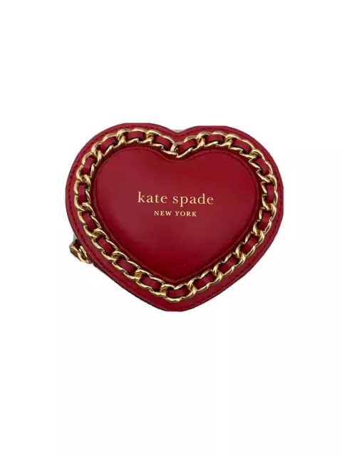 Kate Spade New York Amour 3d Heart Crossbody Bag Red Lingonberry K9895 New