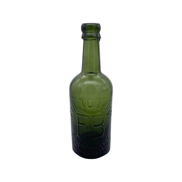 Fulton Bros Rochdale Lancashire Green Blob Top Bottle