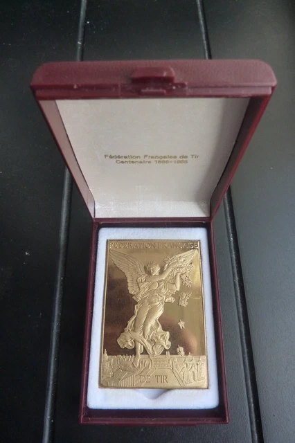 Rare Médaille Fédération Française De Tir Centenaire 1886-1996 Numérotée