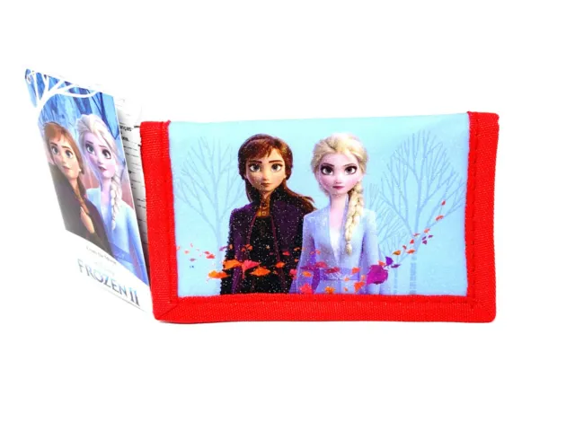 Disney Frozen Wallet Glitter Purse with zip Anna Elsa Olaf Snow rip-stop