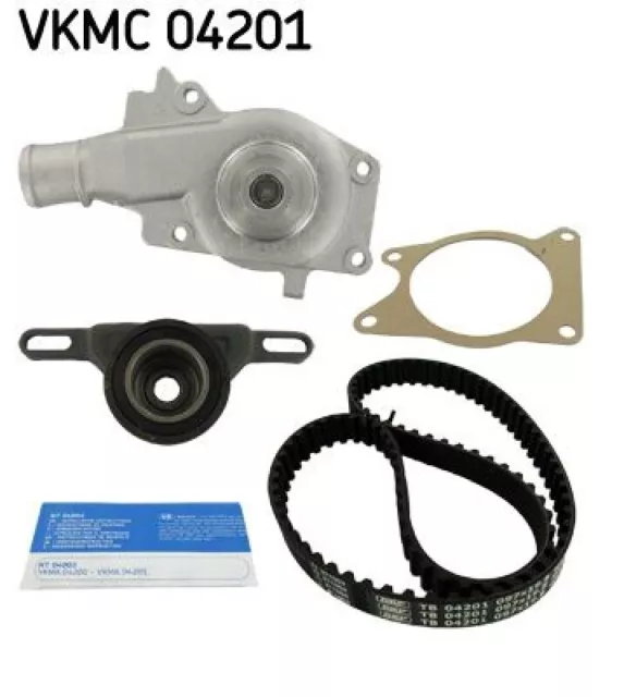 SKF Wasserpumpe + Zahnriemensatz Zahnriemen-Set VKMC 04201