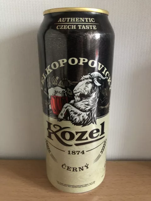 Velkopopovicky Kozel Cerny Czech Beer Empty Can 0.5L Bottom open from Ukraine