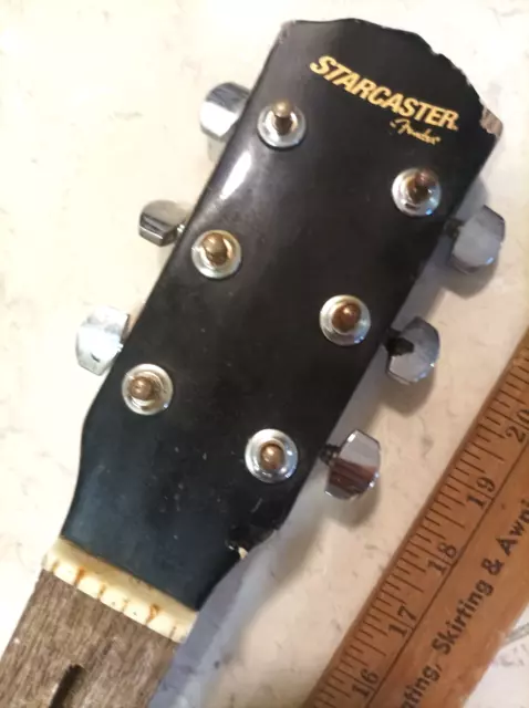 Fender Starcaster acoustic GUITAR loaded  neck vintage used  AS IS PARTS