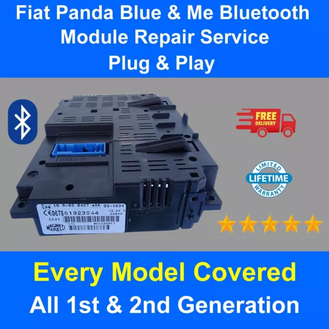 Fiat Panda Blue And Me Bluetooth Module Repair Service Plug & Play