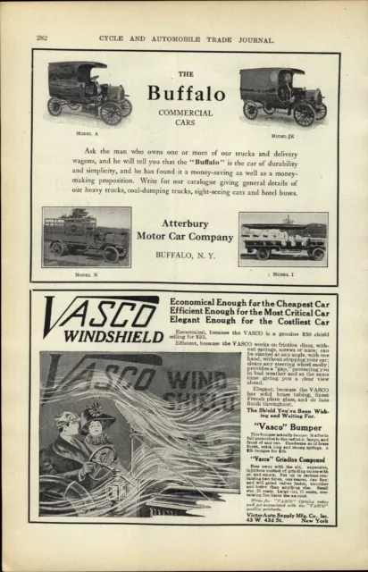 1910 PAPER AD CAR AUTO Buffalo Commercial Model A N I Atterbury Motor NY