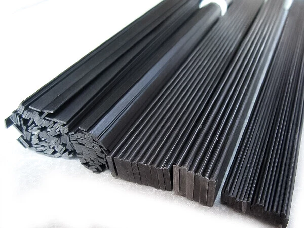 CARBONE BARRE PLATE Fiberpole, 1,2mm, 200 MM Long 5 Pièces EUR 4,54