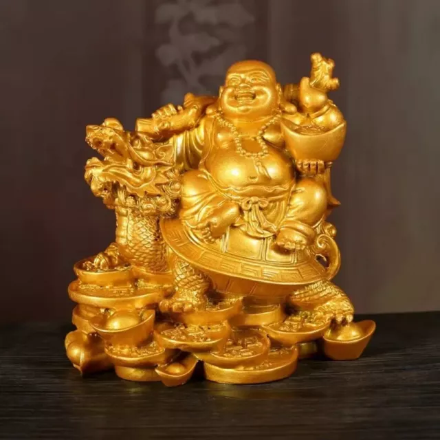 Feng Shui Hear No Evil Happy Face Laughing Buddha Figurine Home