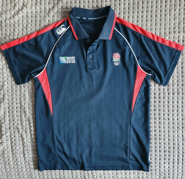 England 2015 World Cup Rugby Shirt Kit Jersey Top Tee Navy Blue Canterbury L