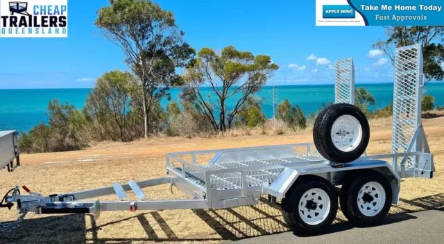 ONE LEFT! 10x6 Hot Dip Galvanised Tandem Plant Trailer 3500kg ATM Electric Brake