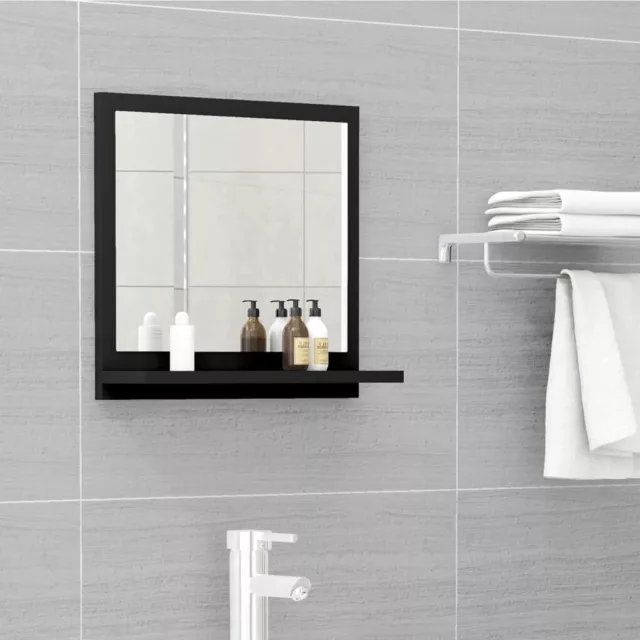 Wall-Mounted Bathroom Mirror with Shelf Cosmetic Vanity Unit Mirrors Multi Size