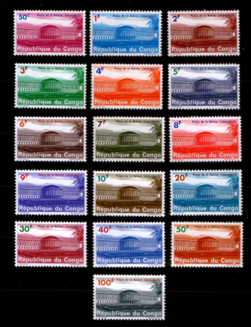 Congo (Kinsh.)  191-206  ** Nationalpalast  (1964)