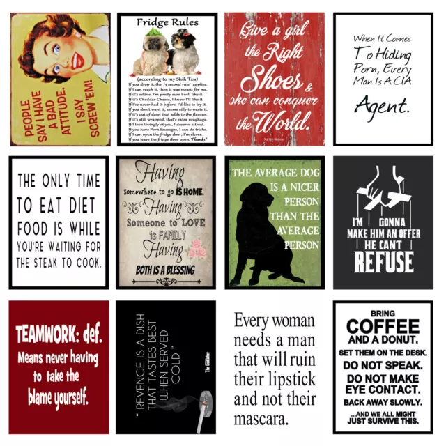 Funny, Retro Metal Signs/Plaques, Cool Novelty Gift, Quotes 12