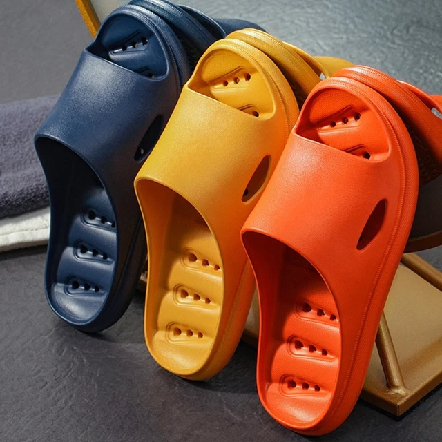 Slippers Women Men Summer Non-slip Sandals EVA Thick Sole Shoes Slides Bathroom