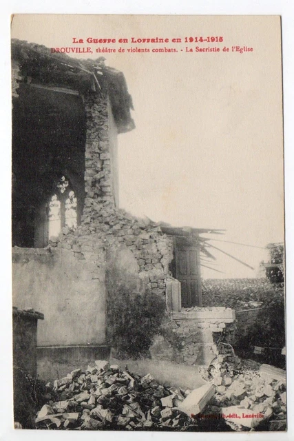 DROUVILLE par Lunéville Meurthe et moselle CPA 54 la sacristie de l'église
