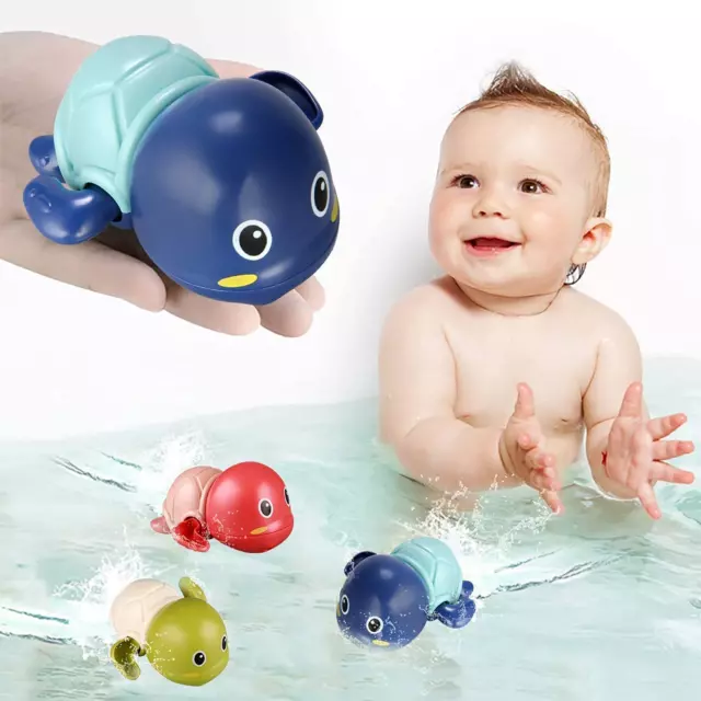 Baby Bath Toys,Cute Swimming Turtle Bath Toys for Floating Wind up for 1 2 3 Yea