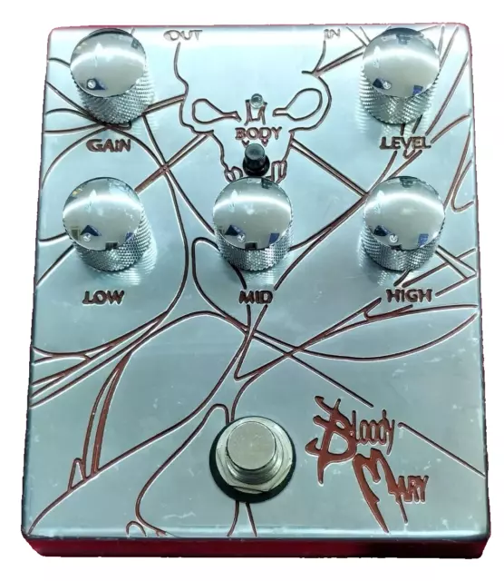 T-Rex Bloody Mary Overdrive Distorsion Guitare Effet Pédale W / Boîte Utilisé De