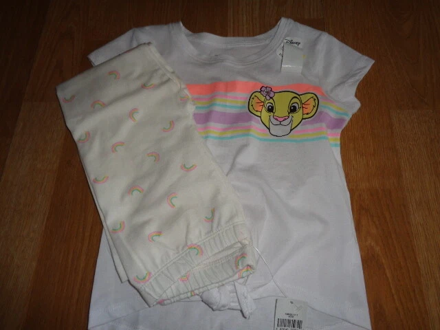 NWT 4T 4 years outfit top is Disney jumping beans and baby gap rainbow leggings