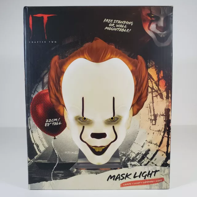 Paladone It Chapter Two 8.7" Pennywise The Clown Mask Light Lamp Halloween