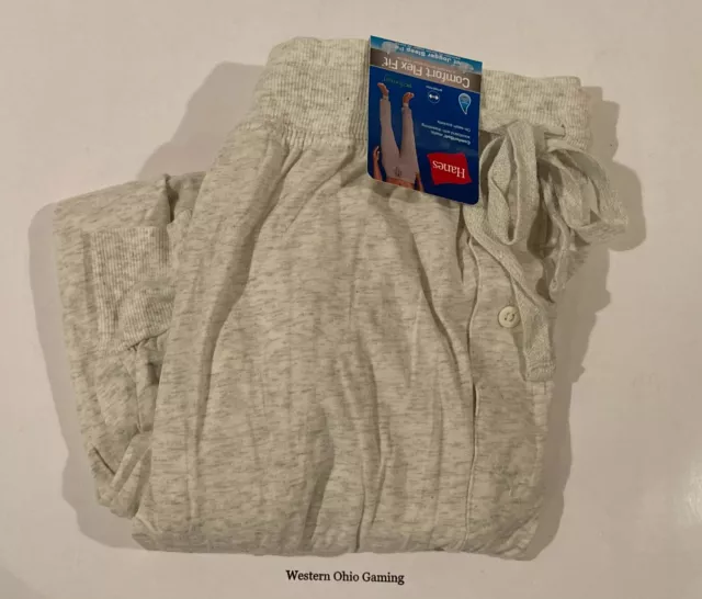 Men's Hanes Comfort Flex Fit Knit Jogger Sleep Pants Size Large 36-38 NEW