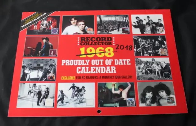 2018 RECORD COLLECTOR CALENDAR. "1968 AND PROUDLY OUT OF DATE" UNUSED 11.5" x 8"