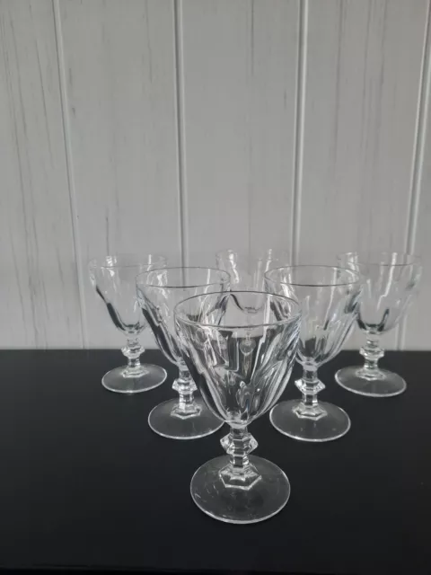 6 verres a vin rouge cristal d arques modèle rambouillet