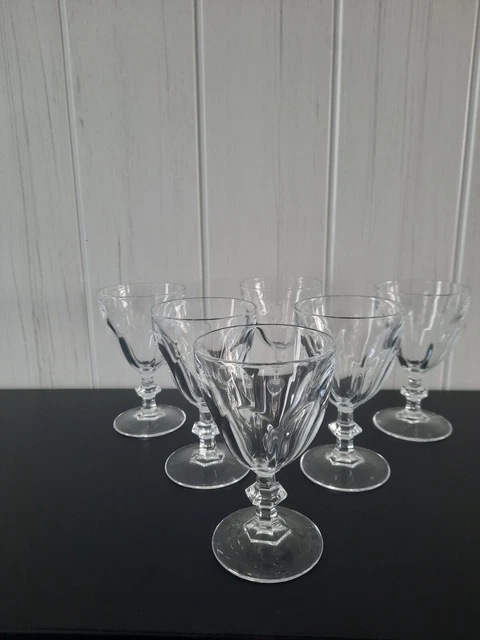 6 verres a vin rouge cristal d arques modèle rambouillet