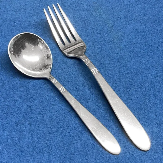 Union Pacific Railroad Flatware  Vintage Silverplate Spoon and Fork