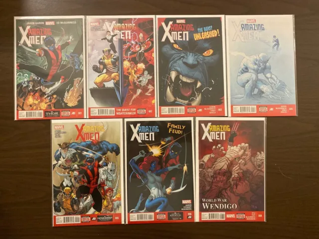 Amazing X-Men #'s 1-8 Missing #7 High Grade Marvel Comic Book Set CL49-43