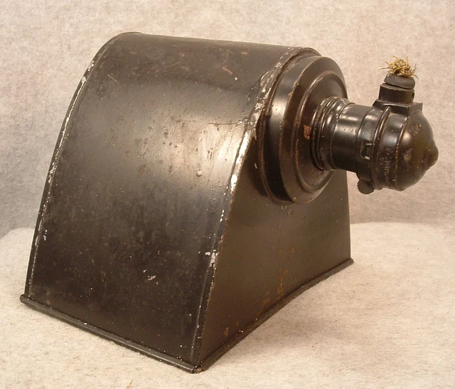 Antique Patented 1912 Benjamin Industrial Gas Station Steel Angle Light Fixture