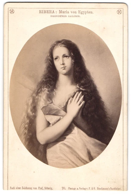 Fotografie F. & O. Brockmann´s Nachf., Gemälde: Maria von Egypten, nach Ribera