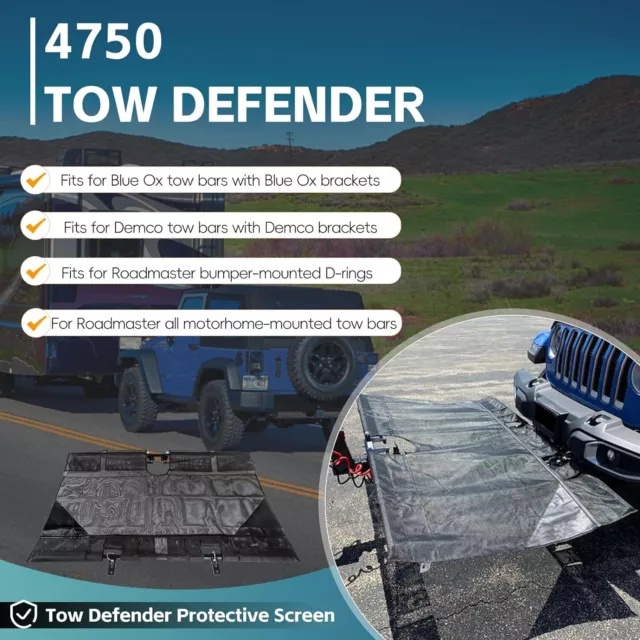 4750 Tow Defender Protective Screen for Towed Vehicles, Blue Ox Demco Roadmaster 2